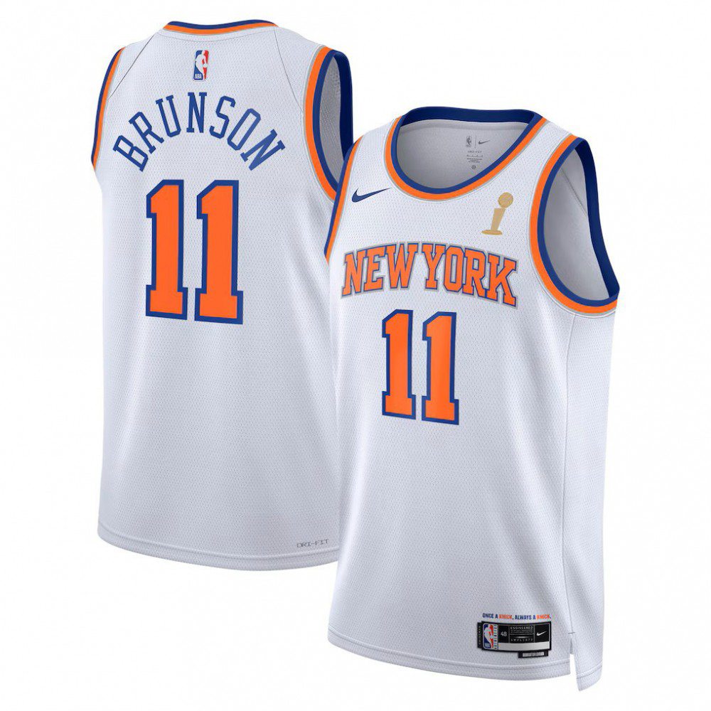 Jalen Brunson New York Knicks White 2026 Champions Swingman Jersey - Association Edition-Pro Kit Vault | Brand New 26/27 Sports Jerseys